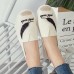 Women Pattern Embroidery Comfy Slip On Casual Canvas Flat Shoes