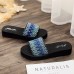 Women Colorful Wave Platform Opened Toe Slippers