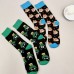 Women Cotton Funny Personality Pattern Halloween Universal Breathable Tube Socks