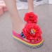 Women Flowers Butterfly Decor Clip Toe Beach Platform Slippers