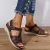 Women’s Summer Comfort Round Toe Hand Sewn Plus Size Platform Sandals