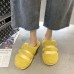 Women Warmed Lined Non Slip Home Plush Cotton Slippers