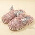 Women’s Cute Antlers Warm Lining Casual Home Plush Slippers