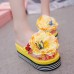 Women Flowers Butterfly Decor Clip Toe Beach Platform Slippers