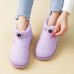 Women Warm Plush Waterproof Elastic Band Indoor Slippers